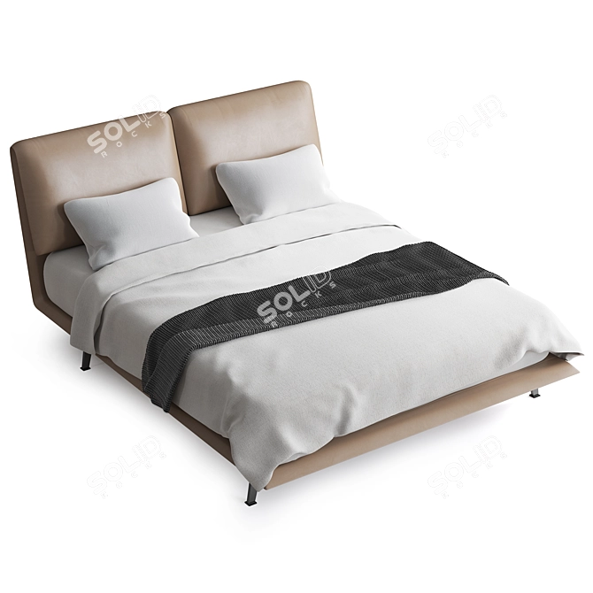 Poltrona Frau John-John Bed: Sleek Design for Blissful Sleep 3D model image 2