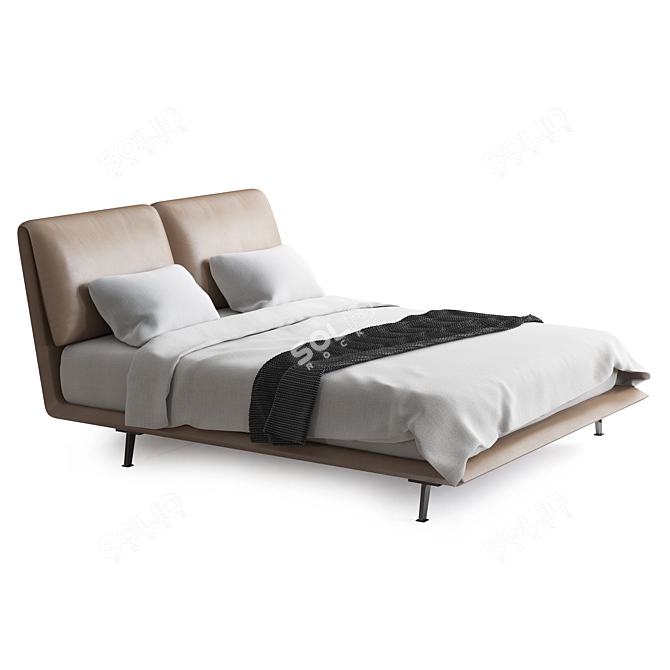 Poltrona Frau John-John Bed: Sleek Design for Blissful Sleep 3D model image 3