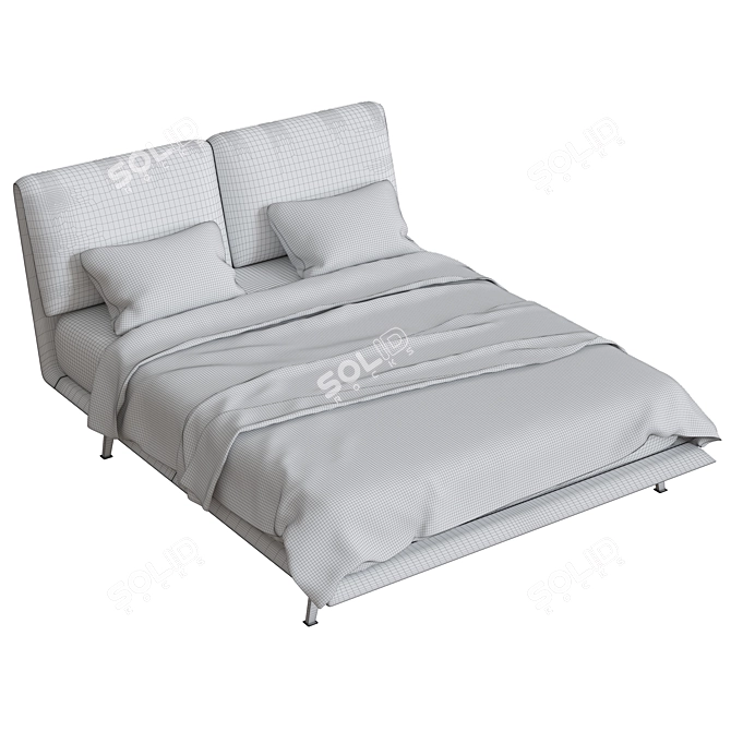 Poltrona Frau John-John Bed: Sleek Design for Blissful Sleep 3D model image 4