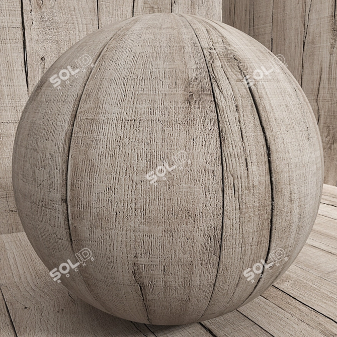 Seamless Oak Wood Set 123 3D model image 2