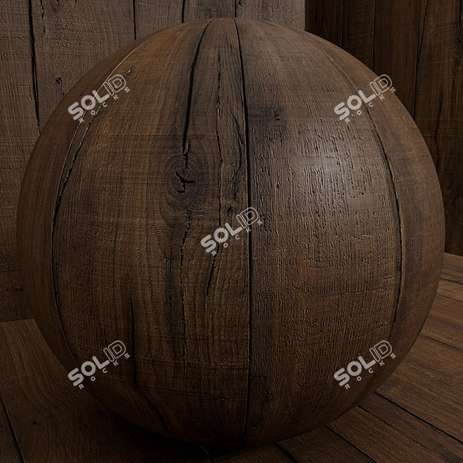 Seamless Oak Wood Set 123 3D model image 4