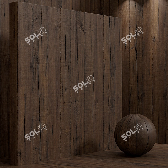 Seamless Oak Wood Set 123 3D model image 6