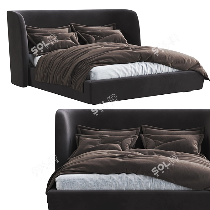 Modern Rolf Benz Tondo Fabric Bed 3D model image 2