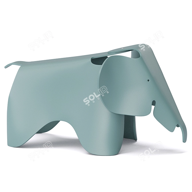 Vitra Eames Elephant Chair: Iconic Design for Kids 3D model image 2