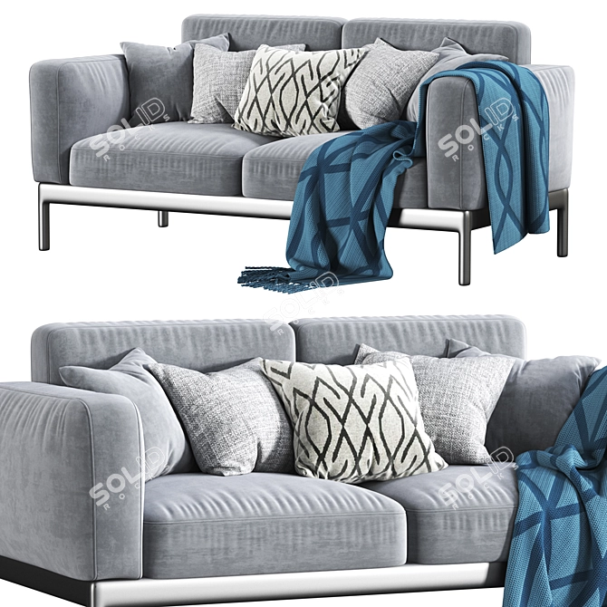 Modern Flexform Romeo Compact Sofa 3D model image 1