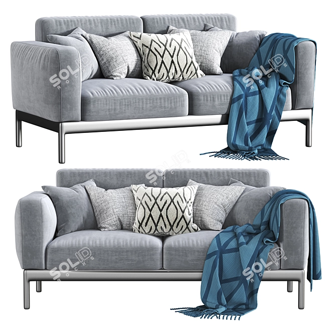 Modern Flexform Romeo Compact Sofa 3D model image 2