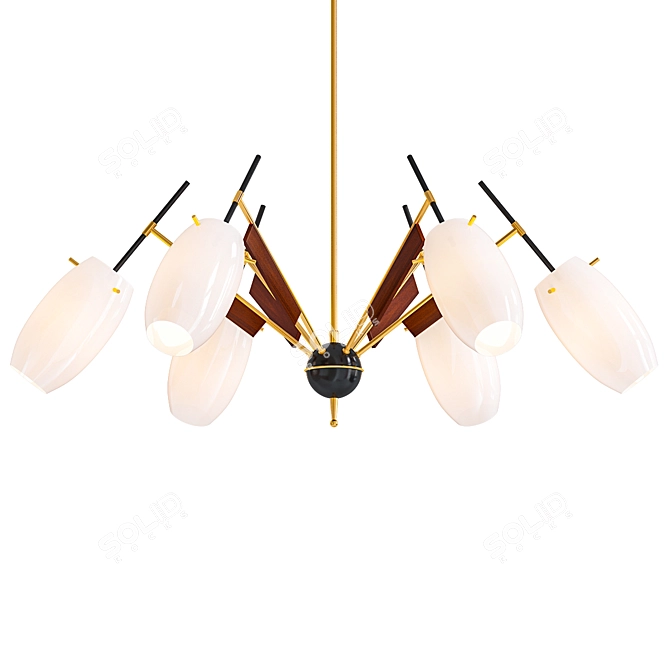 Elegant Stilnovo Chandelier 3D model image 1