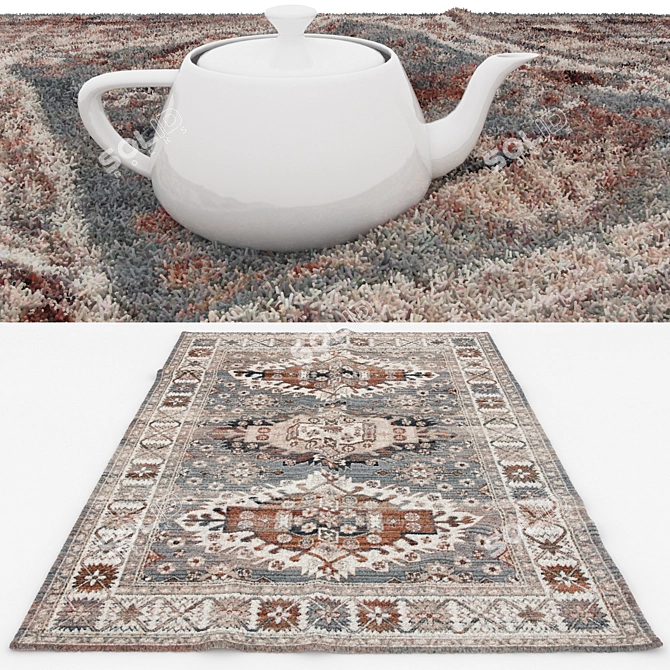 Versatile 3D Rug Set 3D model image 3