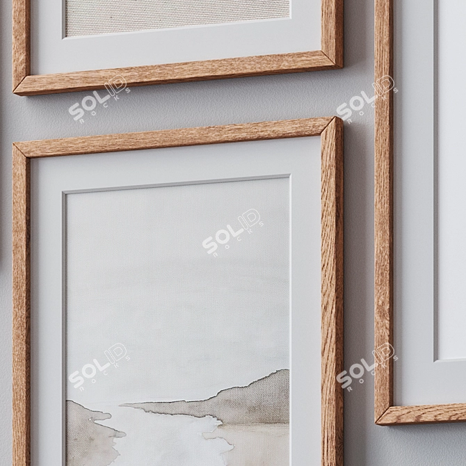 Multi-Frame Set: Vintage Wall Paintings 3D model image 3