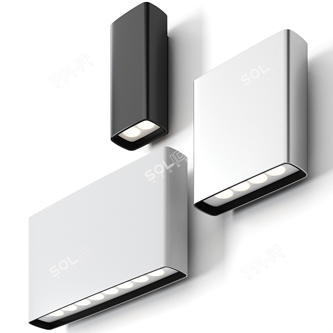 Versatile Climber Up Down Wall Light 3D model image 1