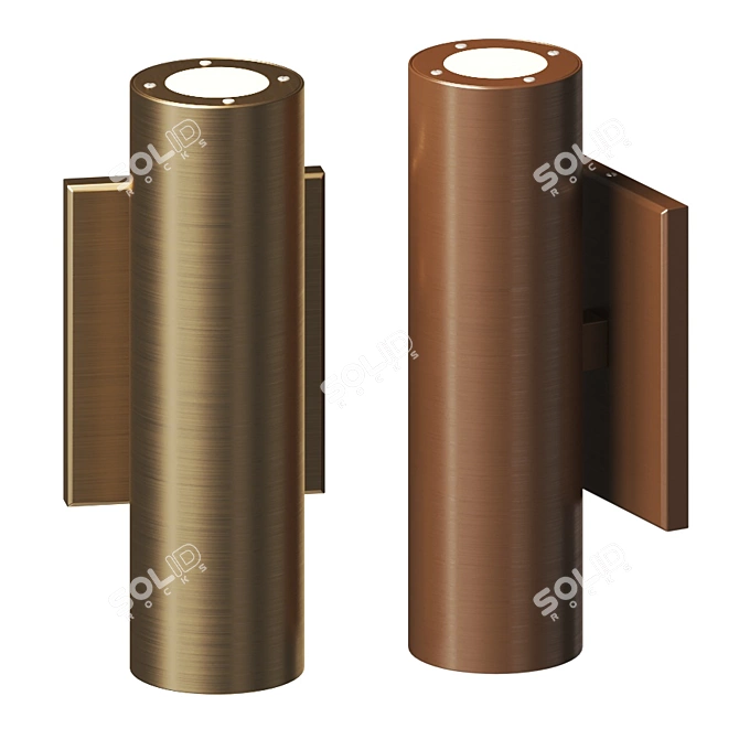 Caliber Outdoor LED Wall Sconce 3D model image 2