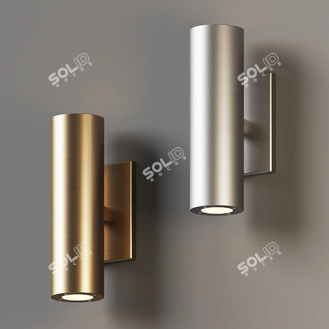 Caliber Outdoor LED Wall Sconce 3D model image 4