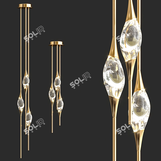 Elegant Il Pezzo Mancante Chandelier 3D model image 3