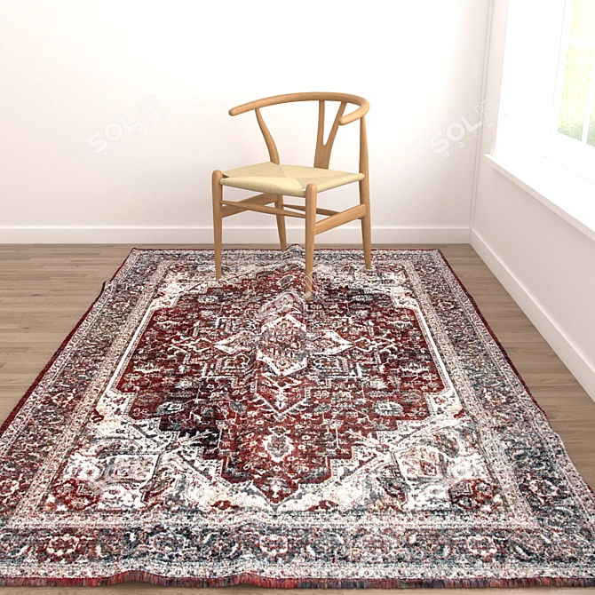 Versatile Set of 8 Rugs for Stunning 3D Renders 3D model image 5