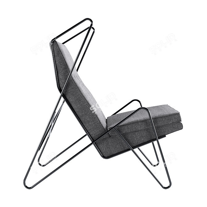 Elegant Manitoba Loung Chair 3D model image 3