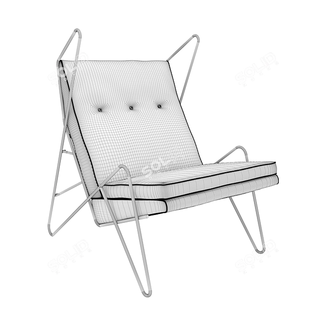 Elegant Manitoba Loung Chair 3D model image 4