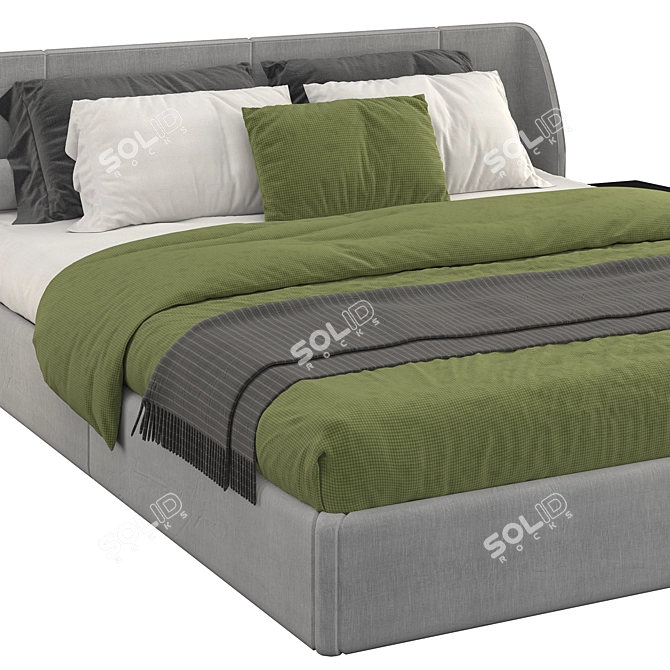 Elegant Minotti Reeves Bed 3D model image 3