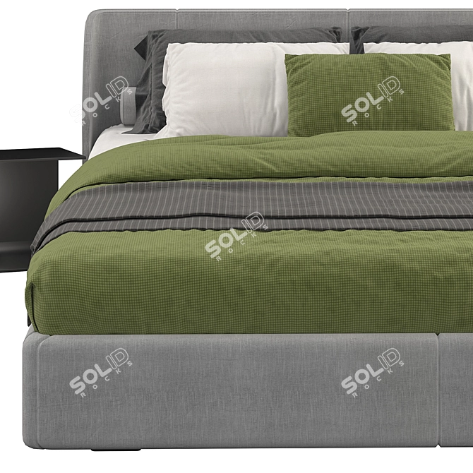 Elegant Minotti Reeves Bed 3D model image 4