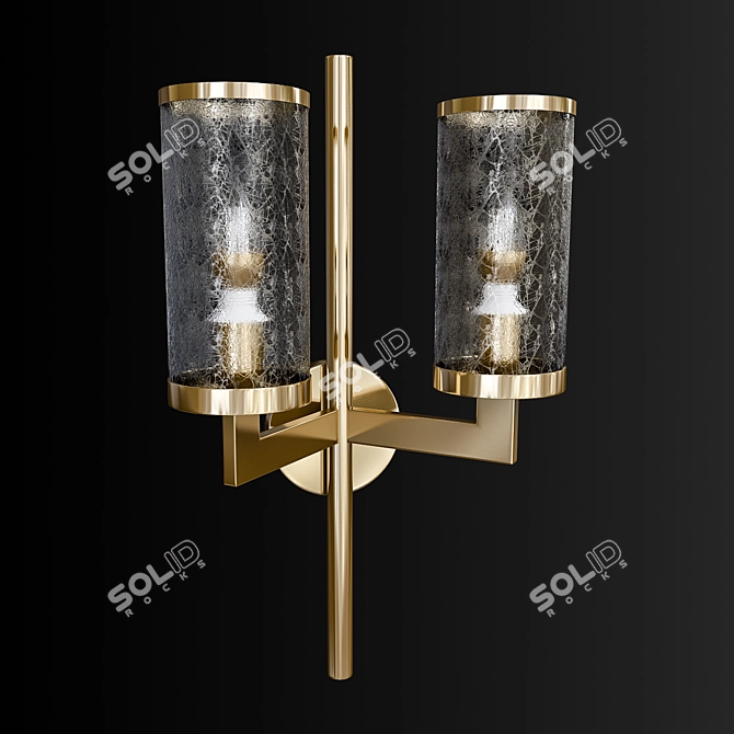 K&W Liaison Double Arm Sconce 3D model image 2