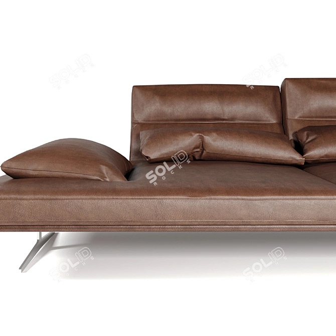 Modern Loft Sectional Sofa 3D model image 2