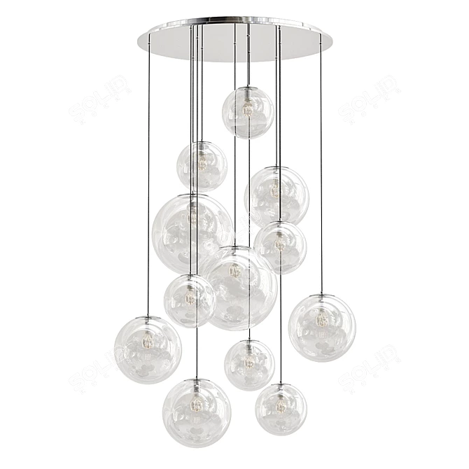 Puppet Round Pendant Chandelier 3D model image 1