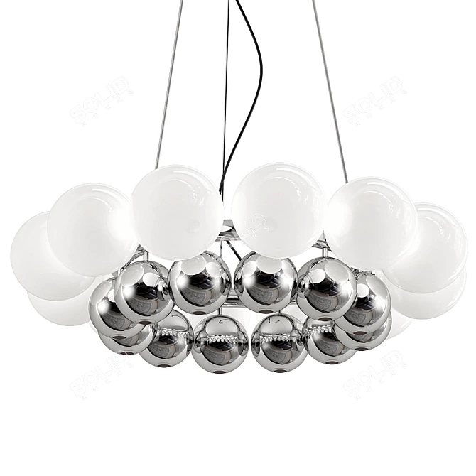 Elegant Pearl Chandelier 3D model image 1