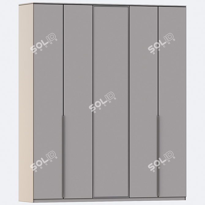 Minimalist Mirrored Wardrobe | H 2850mm x L 2400mm 3D model image 4