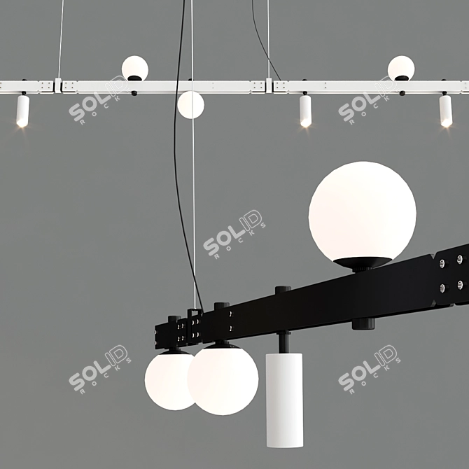 Stant Pendant Line: Contemporary Aluminum Pendant Lamp 3D model image 2