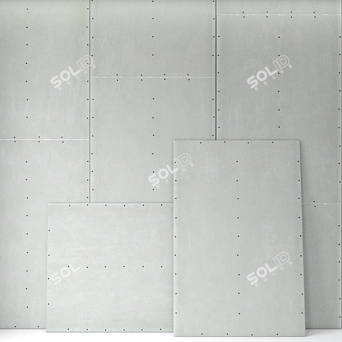 Seamless Texture Drywall Panels 3D model image 1