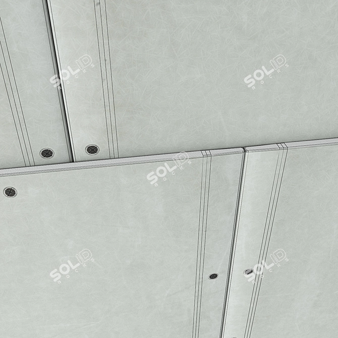 Seamless Texture Drywall Panels 3D model image 3