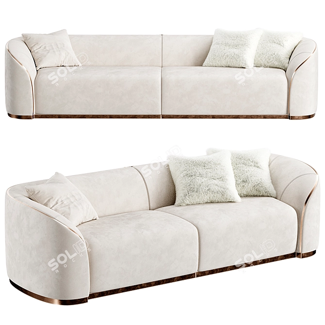 Luxury Pierre Sofa - Italian Glamour 3D model image 1