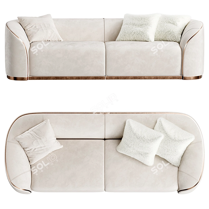 Luxury Pierre Sofa - Italian Glamour 3D model image 3