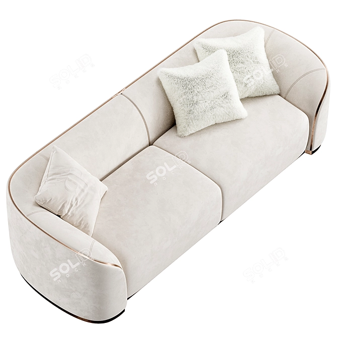 Luxury Pierre Sofa - Italian Glamour 3D model image 4