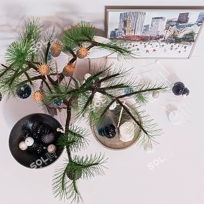  Festive Christmas Decor Set 3D model image 4