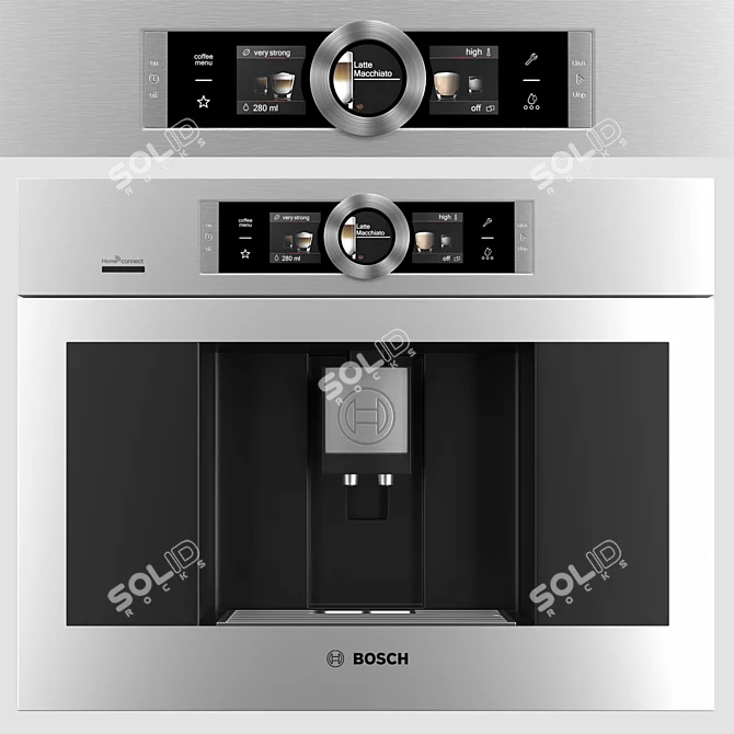 Bosch Kitchen Appliance Set: Coffee Machine, Oven, Microwave 3D model image 2