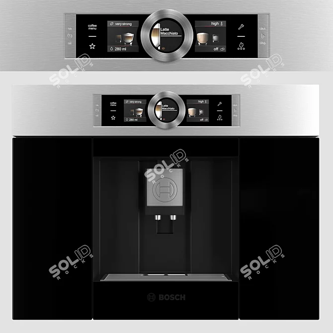 Bosch Kitchen Appliance Set: Coffee Machine, Oven, Microwave 3D model image 4