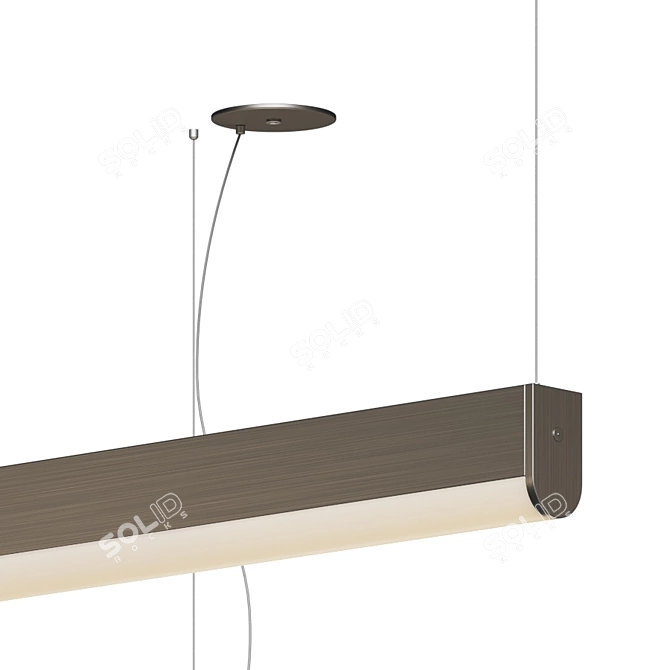 Sleek LEDbar Suspension Light 3D model image 2