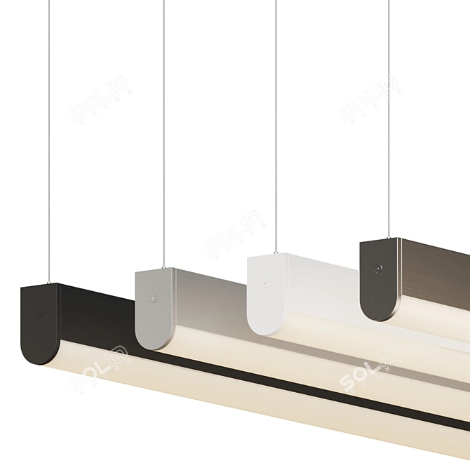 Sleek LEDbar Suspension Light 3D model image 3