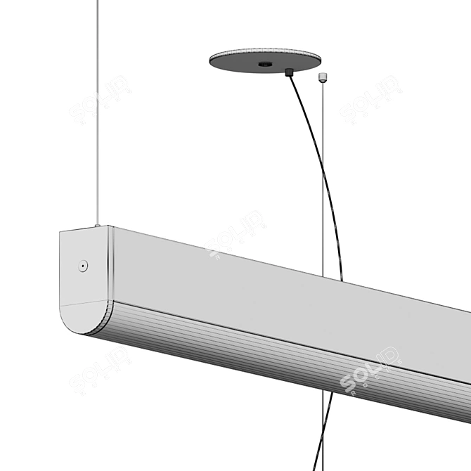 Sleek LEDbar Suspension Light 3D model image 4