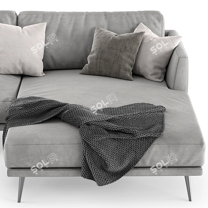 Sleek Corner Sofa by Egoitaliano 3D model image 4