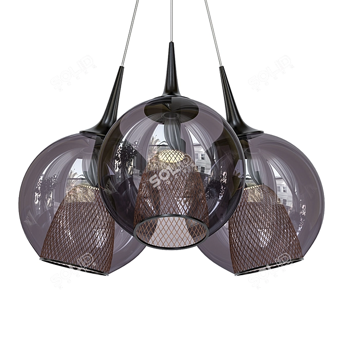 Zin 21 LED Multi Light Pendant 3D model image 1