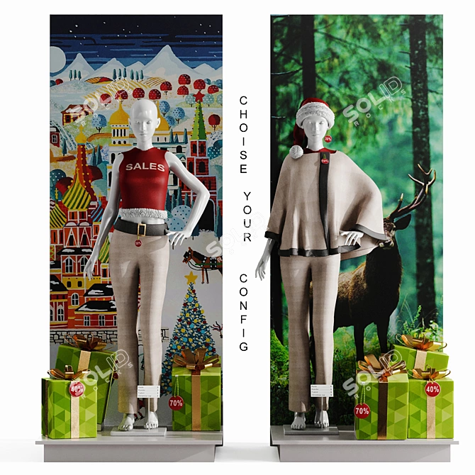 Fashion Shop: Podiums, Mannequins & Gifts 3D model image 3