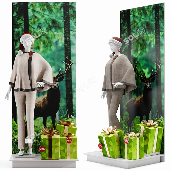 Fashion Shop: Podiums, Mannequins & Gifts 3D model image 7