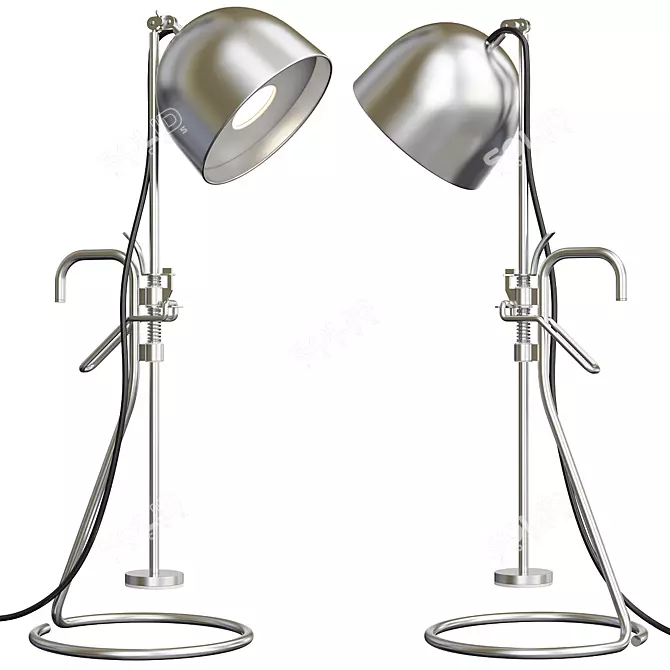 RÅVAROR Clamp Lamp: Stainless Steel Accent Light 3D model image 1