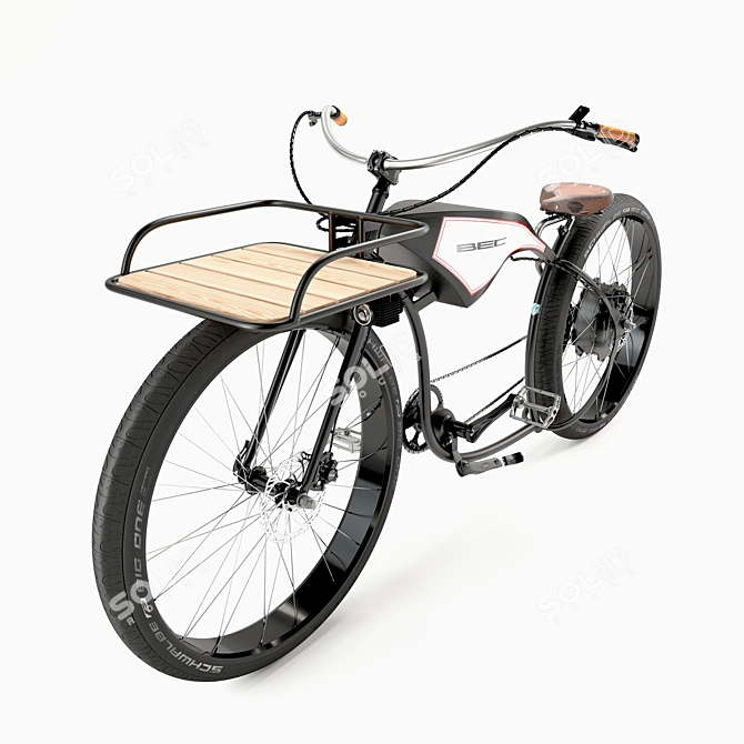 Classic Cruiser E-bike: Vintage Custom 3D model image 1