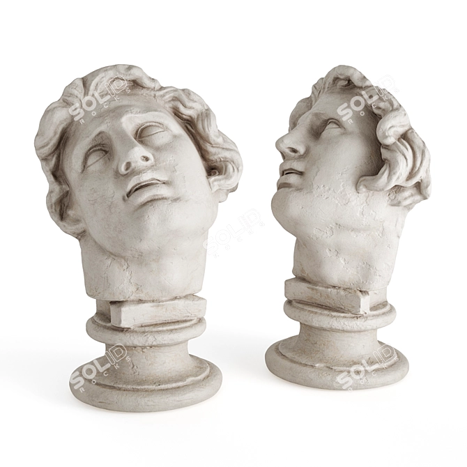 Majestic Alexander Marble Head 3D model image 1