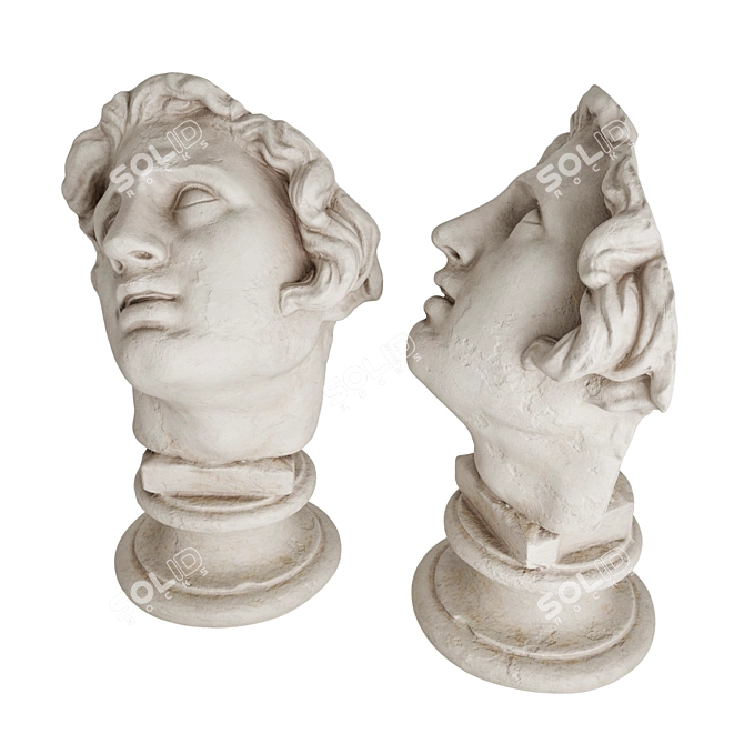 Majestic Alexander Marble Head 3D model image 3