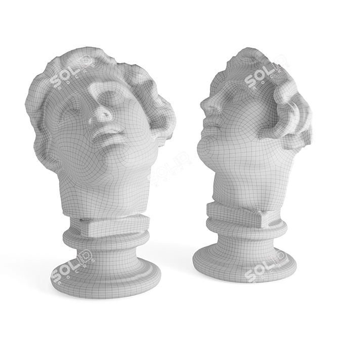 Majestic Alexander Marble Head 3D model image 6