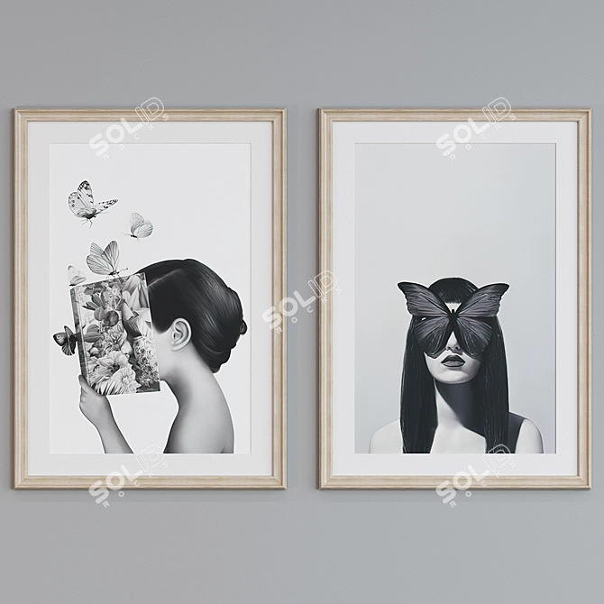 Modern Collage Picture Frame Set 3D model image 5