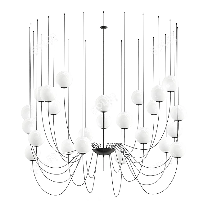 Elegant Puppet Chandelier 3D model image 1